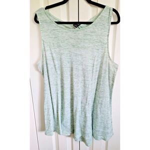 Torrid Top Plus Size 3X Goddess Sleeveless Tank‎ Casual Mint Green/White